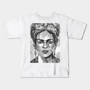 Frida Kahlo Black and White 6 Kids T-Shirt